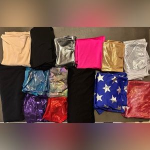 6lbs of lycra (bathing suit/leotard) fabric in various sizes/colors.